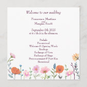 クラシックカラフルフローラの結婚緑 プログラム (正面)