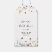 クラシックカラフルフローラブライダルシャワー ギフトタグ (正面)