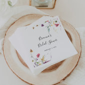 クラシックカラフルフローラブライダルシャワー スタンダードカクテルナプキン