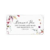 クラシックカラフルワイルドウェディングRSVP住所 シール (正面)