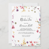 クラシックカラフルワイルドキッチンティーブライダルシャワー 招待状 (正面)