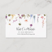 クラシックカラフルワイルドフローラ結婚のウェブサイト エンクロージャーカード (正面)