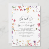 クラシックカラフルワイルドフローラsipと参照 招待状 (正面)