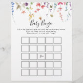 クラシックカラフルワイルドベビービンゴシャワーゲーム (正面)
