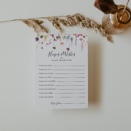 クラシックカラフル赤ちゃんシャワー希望カード ポストカード