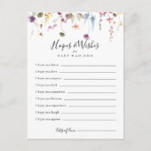 クラシックカラフル赤ちゃんシャワー希望カード ポストカード (正面)