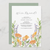 クラシックカラフル野フローラ引っ越し祝いパーティーパーティー 招待状 (正面/裏面)