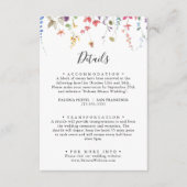 クラシックカラフル野フローラ結婚詳細 エンクロージャーカード (正面)