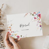 クラシックカラフル野生フローラ結婚の予約記号