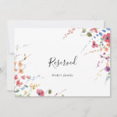 クラシックカラフル野生フローラ結婚の予約記号 (正面)