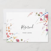 クラシックカラフル野生フローラ結婚の予約記号 (裏面)