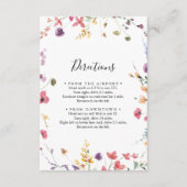 クラシックカラフル野生フローラ結婚の方向 エンクロージャーカード (正面)