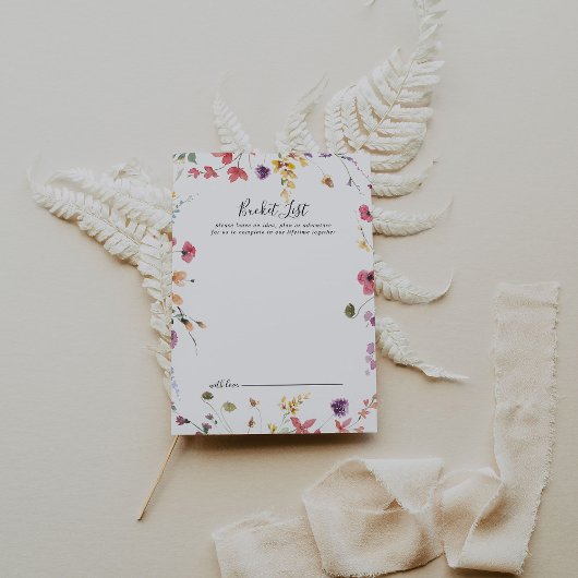 クラシックカラフルWildの結婚Bucket List Card ポストカード