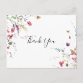 クラシックカラフルWildフローラありがとう ポストカード (正面)