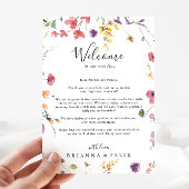 クラシックカラフルWild結婚 Welcome Letter