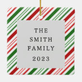 クラシックカラークリスマス写真セラミックオーナメント セラミックオーナメント (裏面)