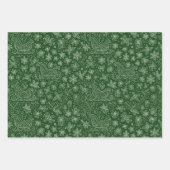 クラシックカラーズドールクリスマスパターン ラッピングペーパーシート (正面2)