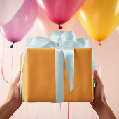 クラシックカラー – ゴールデンオレン無地のジョ転がン ラッピングペーパー