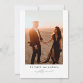 クラシックカリグラフィーサークルフォト セーブ・ザ・デート 招待状 (裏面)