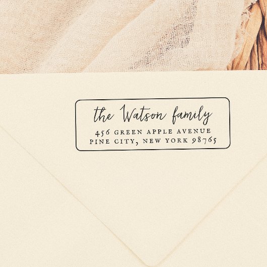 クラシックカリグラフィーファミリーフレーム差出人住所 ラバースタンプ