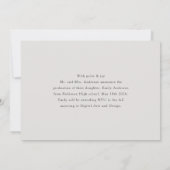 クラシックカリグラフィー卒業写真 案内状 (裏面)