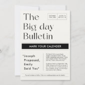 クラシックカレンダーの写真を結婚マーク セーブザデート (正面)