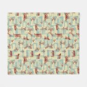 クラシックカントリーファームハウス フリースブランケット (正面(横))