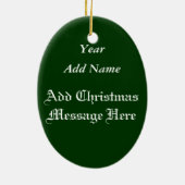 クラシックカーのクリスマスのオーナメントのヴィンテージサンタ セラミックオーナメント (裏面)