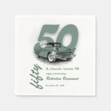 クラシックカーのグリーン50歳の誕生日