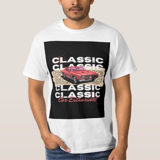 クラシックカーのデザインがかわいい Tシャツ (正面)