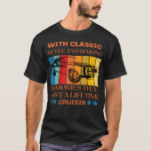 クラシックカーのレトロスタイル Tシャツ (正面)