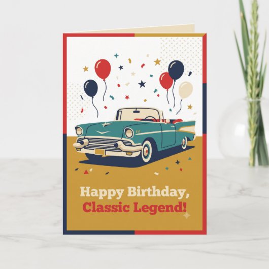 クラシックカーの伝説 誕生日カード | クラシックレジェンド カード (正面)
