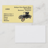 クラシックカーの修理工場のコレクター2 名刺 (正面/裏面)