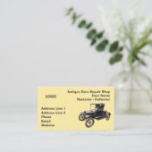 クラシックカーの修理工場のコレクター2 名刺 (スタンド正面)
