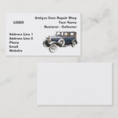 クラシックカーの修理工場のコレクター 名刺 (正面/裏面)