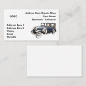 クラシックカーの修理工場のコレクター 名刺 (正面/裏面)