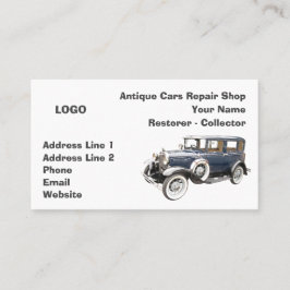 クラシックカーの修理工場のコレクター 名刺