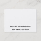 クラシックカーの整備士復帰および修理 名刺 (裏面)