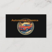クラシックカーの自動車テーマビジネスカード 名刺 (正面)