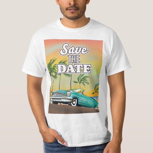 クラシックカーの記念日を保存する Tシャツ (正面)