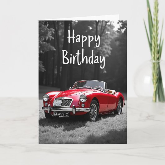 クラシックカーの誕生日カード カード (正面)
