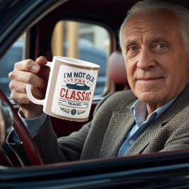 クラシックカーの誕生日プレゼント コーヒーマグカップ