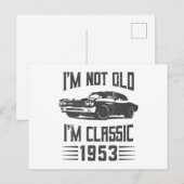 クラシックカーよ 1953年生まれ 70歳の誕生日 ポストカード (正面/裏面)