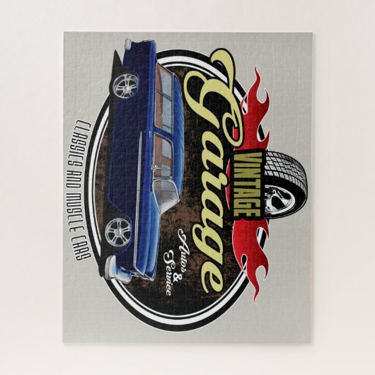 クラシックカーガレージノマド ジグソーパズル (縦)