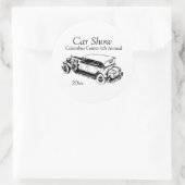 クラシックカーショーステッカスタマイズカー ラウンドシール (バッグ)