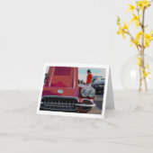 クラシックカーノートカード カード (黄色い花)