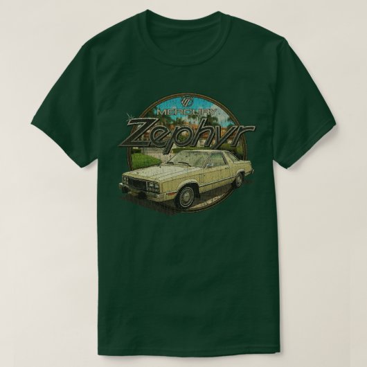 クラシックカーマーキュリーゼファーZ-7 1978 Tシャツ (デザイン正面)