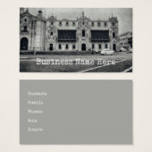 クラシックカーモノクロヴィンテージカーオンシティーロード (正面&裏面)