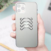 クラシックカーリング口ひげ小男 シール (スマートフォン)