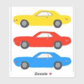 クラシックカー図解入りの、写真付きのヴィンテージ シール (シート)